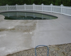 pool deck after