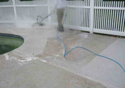 Pool surround cleaning.